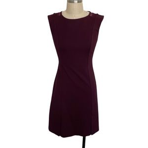 Rebecca Taylor Sleeveless Burgundy Dress Size 0